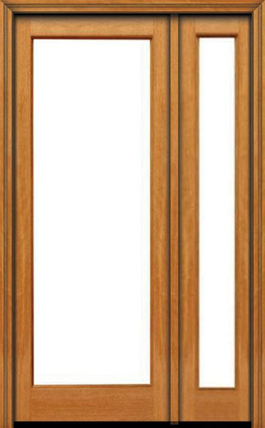 WDMA 44x96 Door (3ft8in by 8ft) Patio Mahogany 96in 1 lite French Single Door/1side IG Glass 1