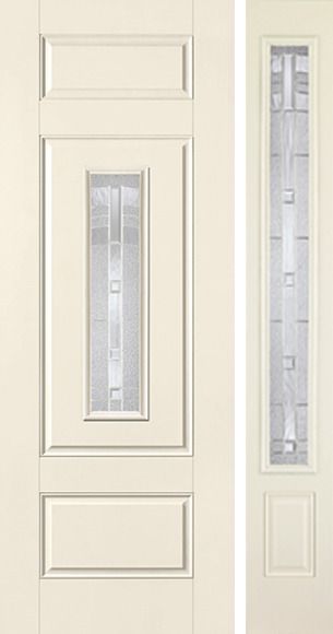 WDMA 44x96 Door (3ft8in by 8ft) Exterior Smooth MaplePark 8ft Center Lite 3 Panel Star Door 1 Side 1