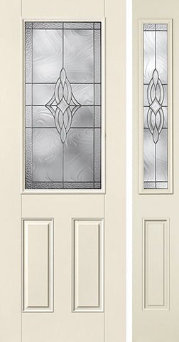 WDMA 44x96 Door (3ft8in by 8ft) Exterior Smooth Wellesley 8ft Half Lite 2 Panel Star Door 1 Side 1