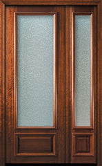 WDMA 44x96 Door (3ft8in by 8ft) French Mahogany 96in 3/4 Lite Portobello Door /1side 1