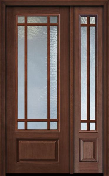 WDMA 44x96 Door (3ft8in by 8ft) Patio Cherry 96in 3/4 Lite Prairie 9 Lite SDL Door /1side 1