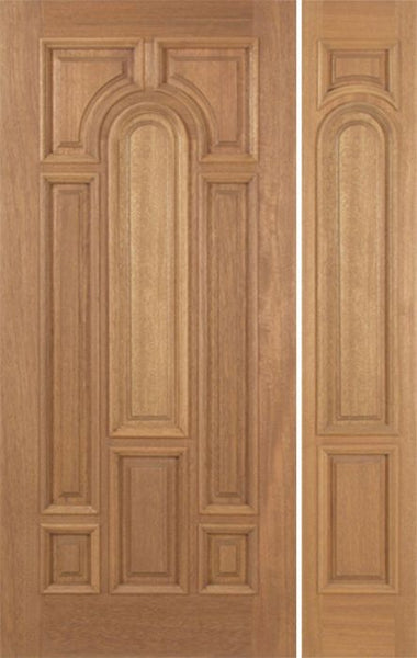 WDMA 46x80 Door (3ft10in by 6ft8in) Exterior Mahogany Revis Single Door/1side Plain Panel - 6ft8in Tall 1