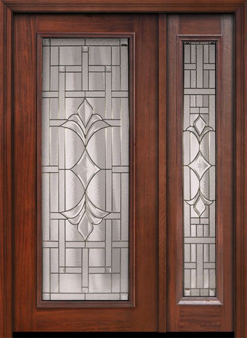 WDMA 46x80 Door (3ft10in by 6ft8in) Exterior Cherry 80in Full Lite Marsala / Walnut Door /1side 1