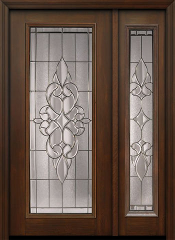 WDMA 46x80 Door (3ft10in by 6ft8in) Exterior Cherry 80in Full Lite Courtlandt / Walnut Door /1side 1