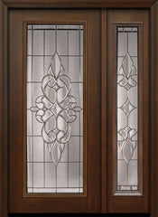 WDMA 46x80 Door (3ft10in by 6ft8in) Exterior Cherry 80in Full Lite Courtlandt / Walnut Door /1side 1