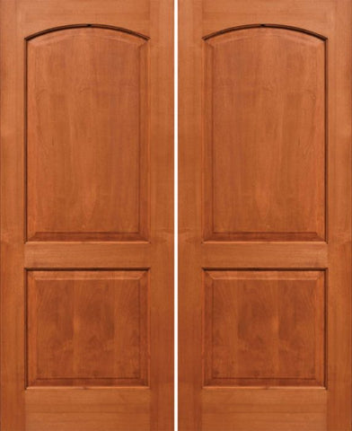 WDMA 48x80 Door (4ft by 6ft8in) Interior Alder 80in Two Panel Soft Arch Ovalo Sticking Double Door 1