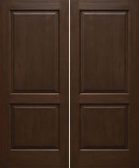 WDMA 48x80 Door (4ft by 6ft8in) Interior Mahogany 80in Two Panel Square Ovalo Sticking Double Door 1