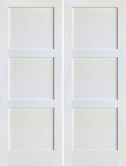 WDMA 48x80 Door (4ft by 6ft8in) Interior Swing Pine 80in Primed 3 Panel Shaker Double Door | 4103 1