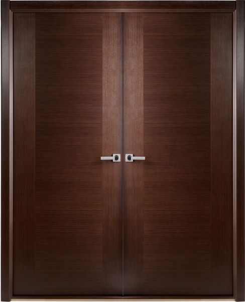 WDMA 48x80 Door (4ft by 6ft8in) Interior Pocket Wenge Contemporary Double Door African Veneer 1