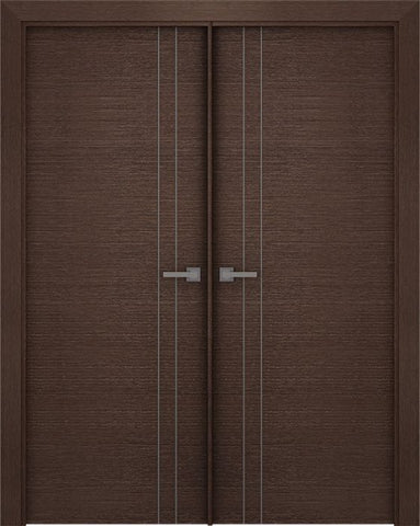 WDMA 48x80 Door (4ft by 6ft8in) Interior Barn Wenge Prefinished Maya VV Modern Double Door 1