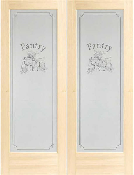 WDMA 48x80 Door (4ft by 6ft8in) Interior Swing Pine 80in Pantry True Double Door 1