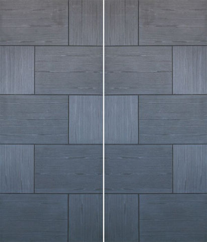 WDMA 48x80 Door (4ft by 6ft8in) Interior Barn Woodgrain Contemporary Modern Ash Gray Double Door MD 16 1