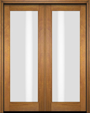 WDMA 48x80 Door (4ft by 6ft8in) Exterior Barn Mahogany Full Lite or Interior Double Door Standard Size 1