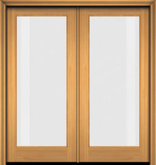 WDMA 48x80 Door (4ft by 6ft8in) French Fir 80in Full Lite 1 Lite Double Door 1