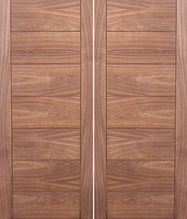 WDMA 48x80 Door (4ft by 6ft8in) Interior Swing Walnut Contemporary Modern Double Door MD 15 1