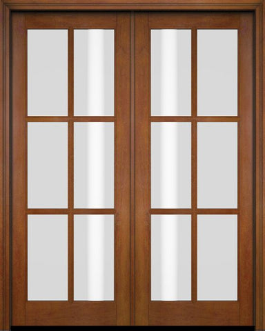 WDMA 48x80 Door (4ft by 6ft8in) Patio Swing Mahogany 6 Lite TDL Exterior or Interior Double Door Standard Size 5