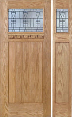 WDMA 48x80 Door (4ft by 6ft8in) Exterior Oak Biltmore Single Door/1side w/ B Glass 1