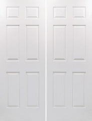 WDMA 48x96 Door (4ft by 8ft) Interior Barn Woodgrain 96in Colonist Hollow Core Textured Double Door|1-3/8in Thick 1