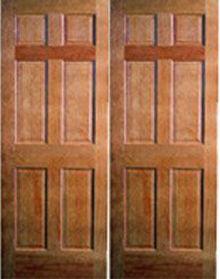 WDMA 48x96 Door (4ft by 8ft) Interior Barn Pine 96in 6 Panel Double Door | 108 1