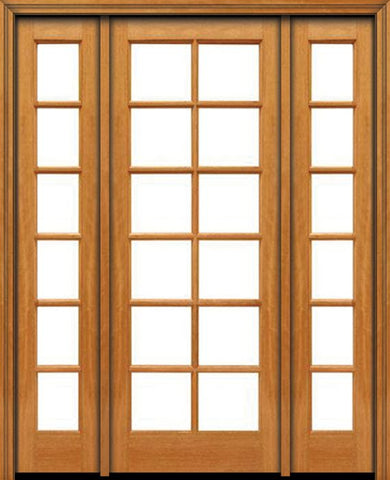 WDMA 48x96 Door (4ft by 8ft) French Mahogany 96in 12 lite Single Door/2side IG Glass 1