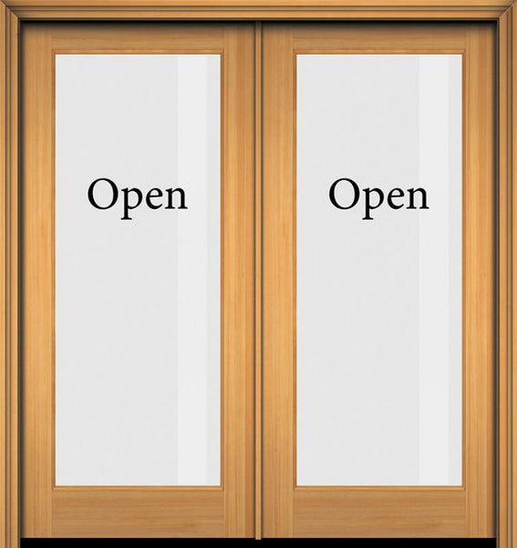 WDMA 48x96 Door (4ft by 8ft) Patio Fir 96in Full Lite 1 Lite Open (No Glass) Double Door 1