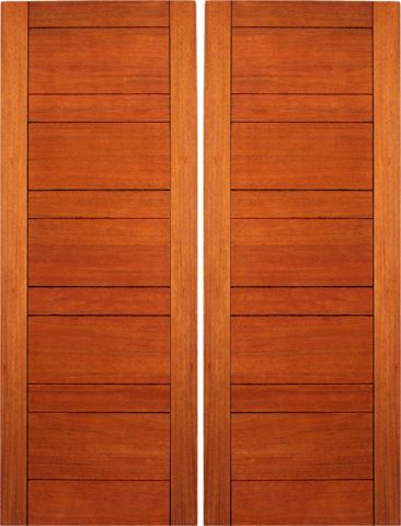 WDMA 48x96 Door (4ft by 8ft) Exterior Mahogany Flush Double Door Contemporary Design 1