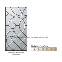 WDMA 50x96 Door (4ft2in by 8ft) Exterior Knotty Alder 96in 3/4 Lite Savoy Alder Door /1side 2