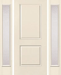 WDMA 52x80 Door (4ft4in by 6ft8in) Exterior Smooth 2 Panel Square Top Star Door 2 Sides Granite Full Lite 1