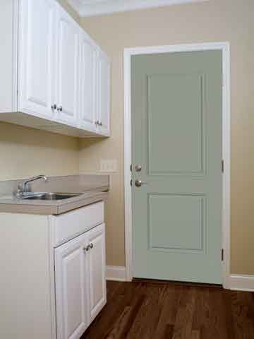 WDMA 52x80 Door (4ft4in by 6ft8in) Exterior Smooth 2 Panel Square Top Star Door 2 Sides Chord Full Lite 2