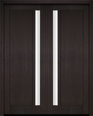 WDMA 52x96 Door (4ft4in by 8ft) Exterior Barn Mahogany 111 Windermere Shaker or Interior Double Door 4