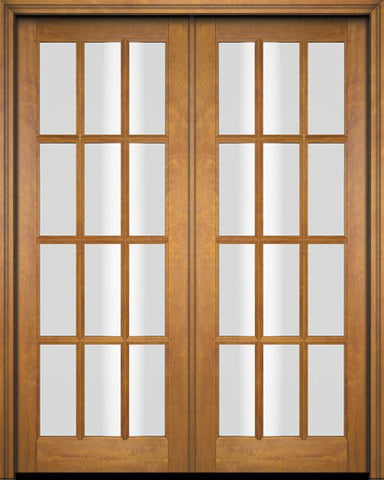 WDMA 52x96 Door (4ft4in by 8ft) Patio Swing Mahogany 12 Lite TDL Exterior or Interior Double Door 1