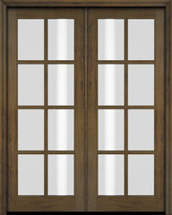 WDMA 52x96 Door (4ft4in by 8ft) Exterior Barn Mahogany 8 Lite TDL or Interior Double Door 3