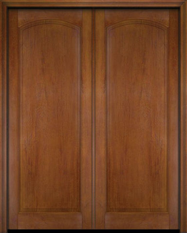 WDMA 52x96 Door (4ft4in by 8ft) Interior Swing Mahogany Full Raised Arch Panel Solid Exterior or Double Door 4