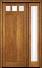 WDMA 52x96 Door (4ft4in by 8ft) Interior Swing Mahogany Top View Lite Craftsman 2 Panel One Sidelight Exterior or Single Door 1