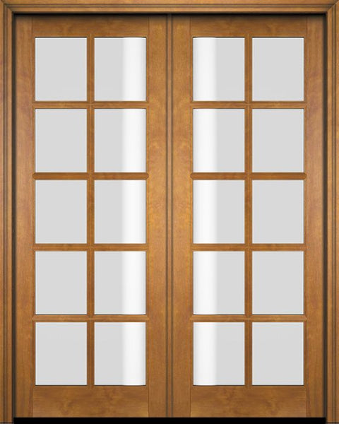 WDMA 52x96 Door (4ft4in by 8ft) French Swing Mahogany 10 Lite TDL Exterior or Interior Double Door 1