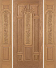 WDMA 54x80 Door (4ft6in by 6ft8in) Exterior Mahogany Revis Single Door/2side Carved Panel - 6ft8in Tall 1