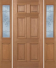 WDMA 54x80 Door (4ft6in by 6ft8in) Exterior Mahogany Augusta Single Door/2side w/ AO Glass 1