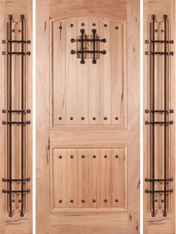 WDMA 54x80 Door (4ft6in by 6ft8in) Exterior Walnut Rustica Single Door/2side with Speakeasy 1