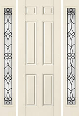 WDMA 54x96 Door (4ft6in by 8ft) Exterior Smooth 8ft 6 Panel Star Door 2 Sides Salinas Full Lite Flush 1