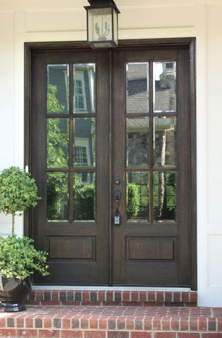 WDMA 56x80 Door (4ft8in by 6ft8in) Patio Mahogany Alexandria SDL 6 Lite Impact Double Door 3