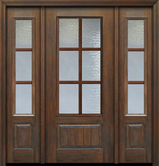 WDMA 56x80 Door (4ft8in by 6ft8in) Exterior Cherry IMPACT | 80in 3/4 Lite 1 Panel 6 Lite SDL Door /2side 1