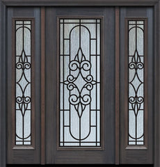 WDMA 56x80 Door (4ft8in by 6ft8in) Exterior Cherry 80in Full Lite Salento / Walnut Door /2side 1