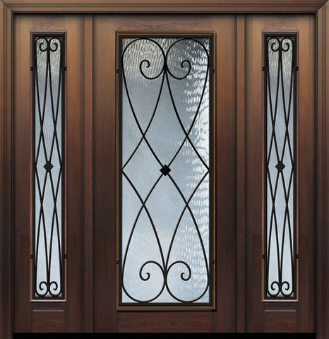 WDMA 56x80 Door (4ft8in by 6ft8in) Exterior Cherry 80in Full Lite Charleston Door /2side 1