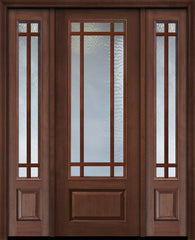 WDMA 56x96 Door (4ft8in by 8ft) Patio Cherry 96in 3/4 Lite Prairie 9 Lite SDL Door /2side 1