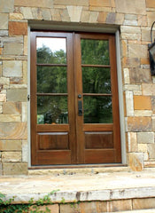 WDMA 58x80 Door (4ft10in by 6ft8in) Patio Mahogany Alexandria SDL 3 Lite Impact Double Door 2