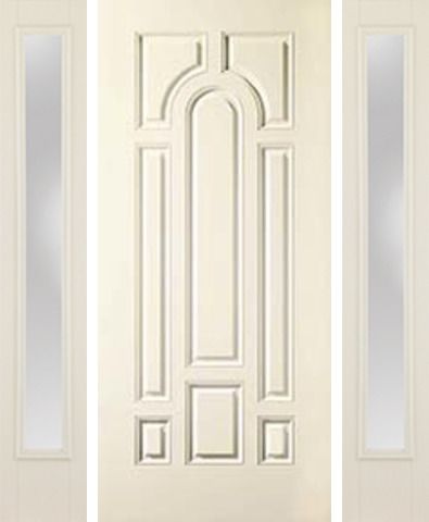 WDMA 58x80 Door (4ft10in by 6ft8in) Exterior Smooth 8 Panel Star Door 2 Sides Clear 1