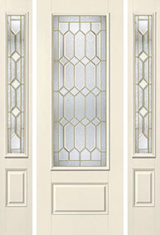 WDMA 58x96 Door (4ft10in by 8ft) Exterior Smooth Crystalline 8ft 3/4 Lite 1 Panel Star Door 2 Sides 1