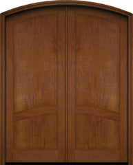 WDMA 60x78 Door (5ft by 6ft6in) Exterior Swing Mahogany 2/3 Arch Panel Arch Top Double Entry Door 4