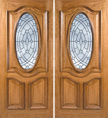 WDMA 60x80 Door (5ft by 6ft8in) Exterior Mahogany La Jolla Double Door w/ EE Glass 1