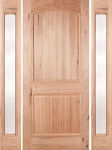 WDMA 60x80 Door (5ft by 6ft8in) Exterior Walnut Rustica Single Door/2side Clear Glass 1